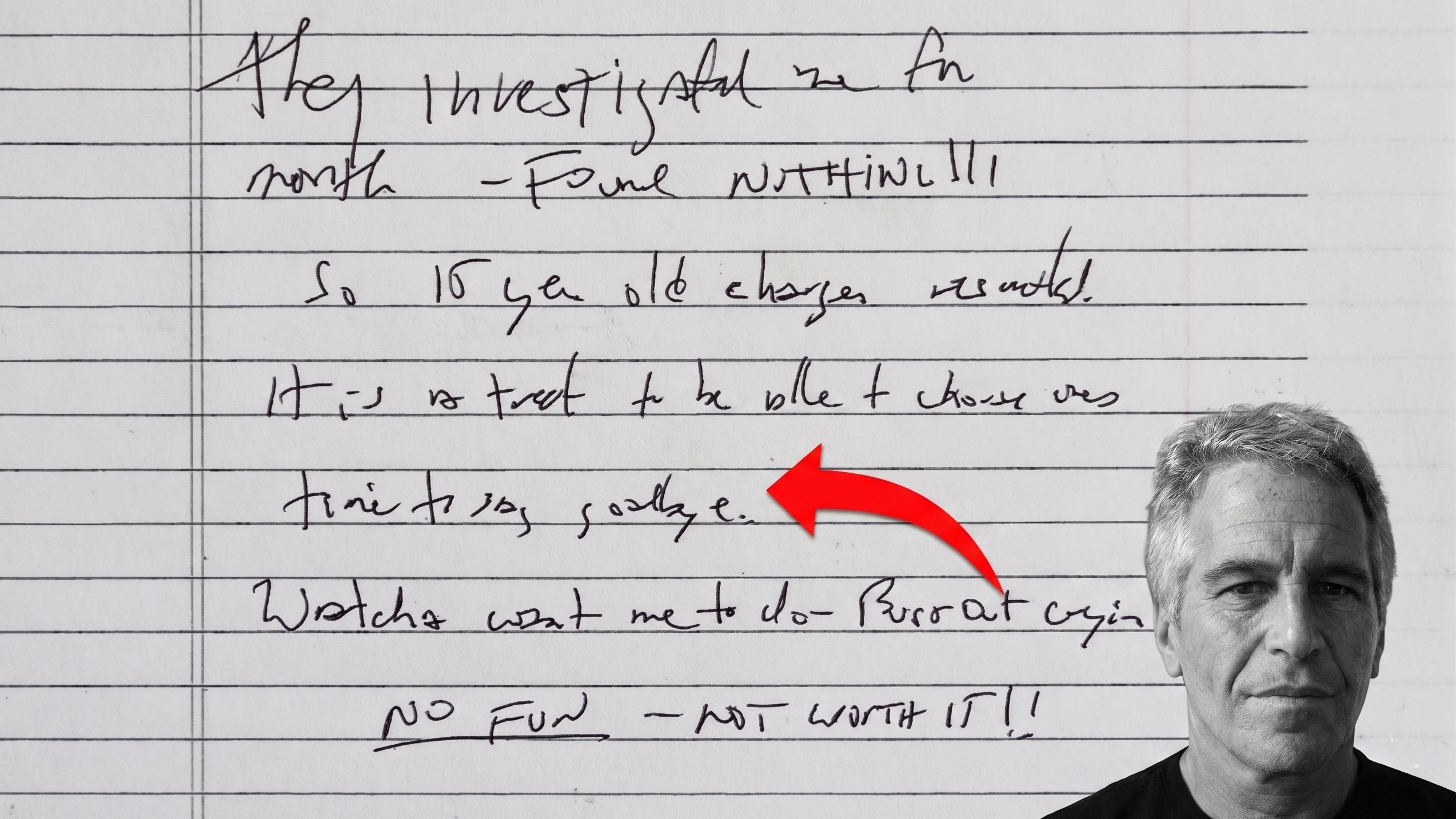 Epstein’s note is out - now watch the prison excuses collapse