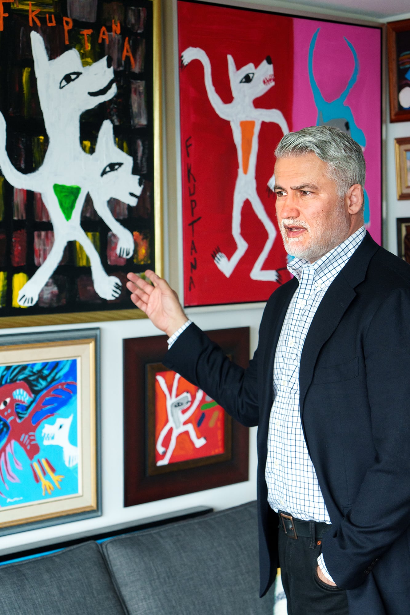 Inside an art dealer’s 430-square-foot apartment crammed with paintings