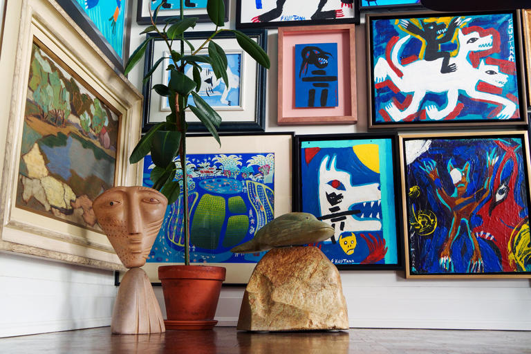 Inside an art dealer’s 430-square-foot apartment crammed with paintings