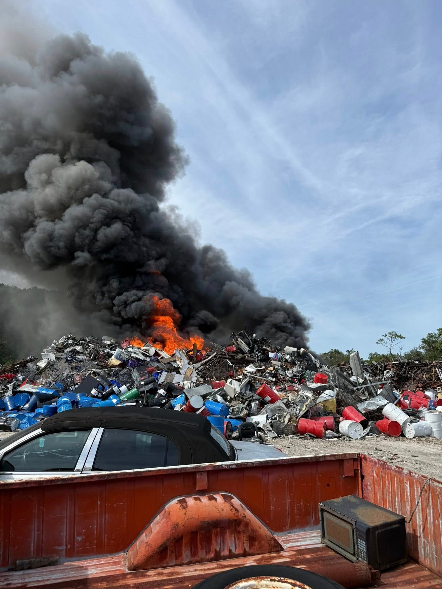 Scrapyard fire in DeLand put out, remains under investigation