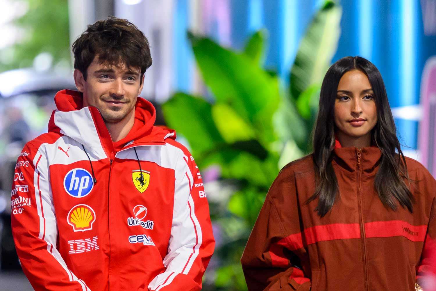 Charles and Alexandra Leclerc at the 2026 Miami Grand Prix. Credit: Doug Murray/Icon Sportswire via Getty