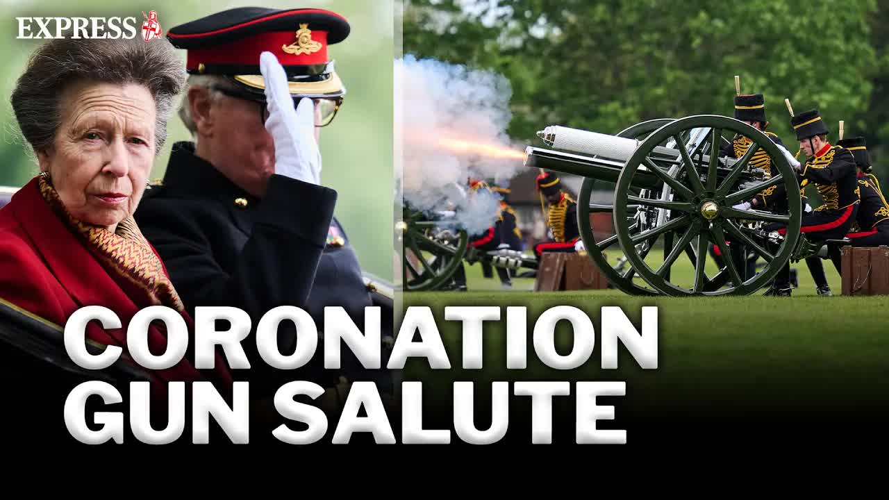 Princess Anne makes glamorous appearance at gun salute to mark ...