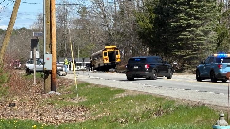 Driver seriously injured in head-on crash with school bus on Route 302