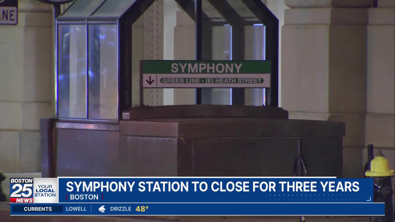 Symphony MBTA Green Line station closing for 3 years