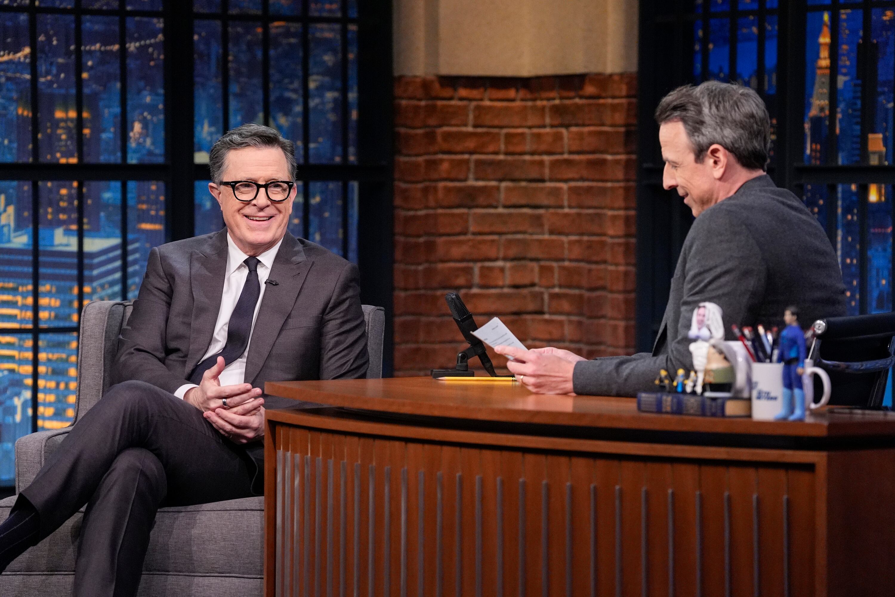 Late-night host lets slip one of Colbert’s final surprises