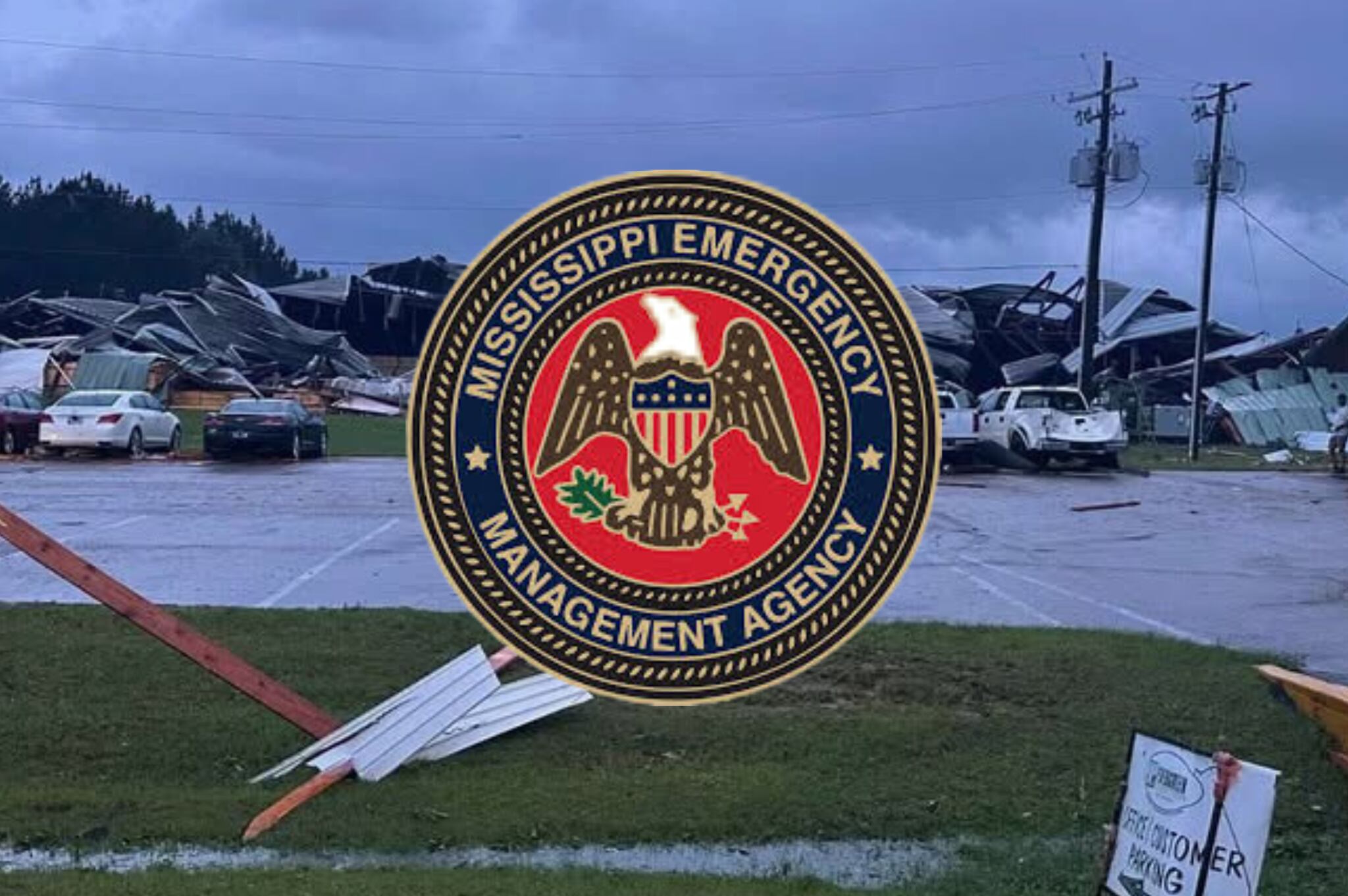 Disaster relief ongoing in southern Mississippi following storm damage