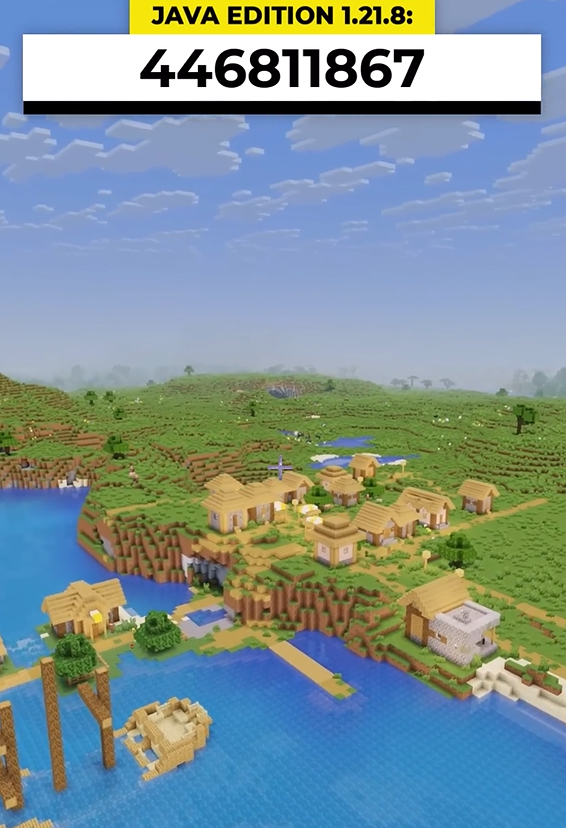 Minecraft shipwreck near village seed for survival and exploration