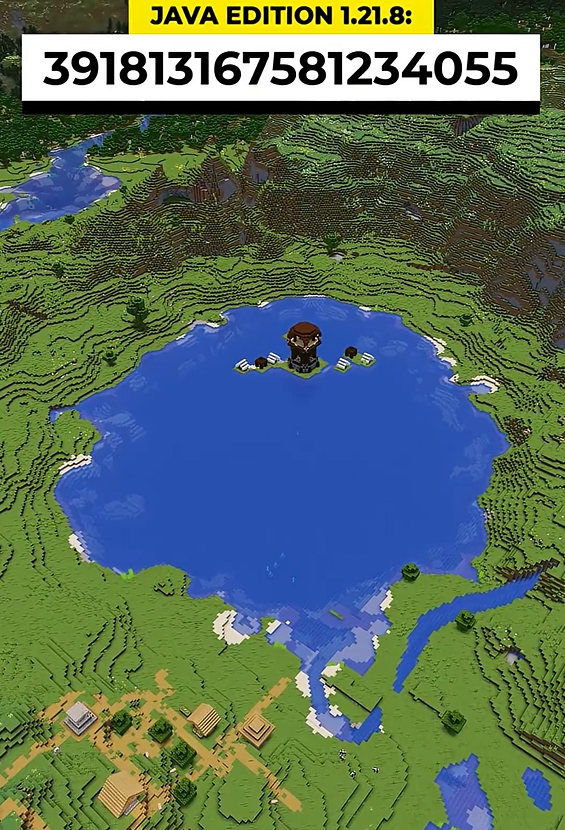 Minecraft pillager outpost near lake seed for survival exploration