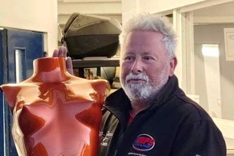 Kim Kardashian's Met Gala outfit painted by Kent car garage