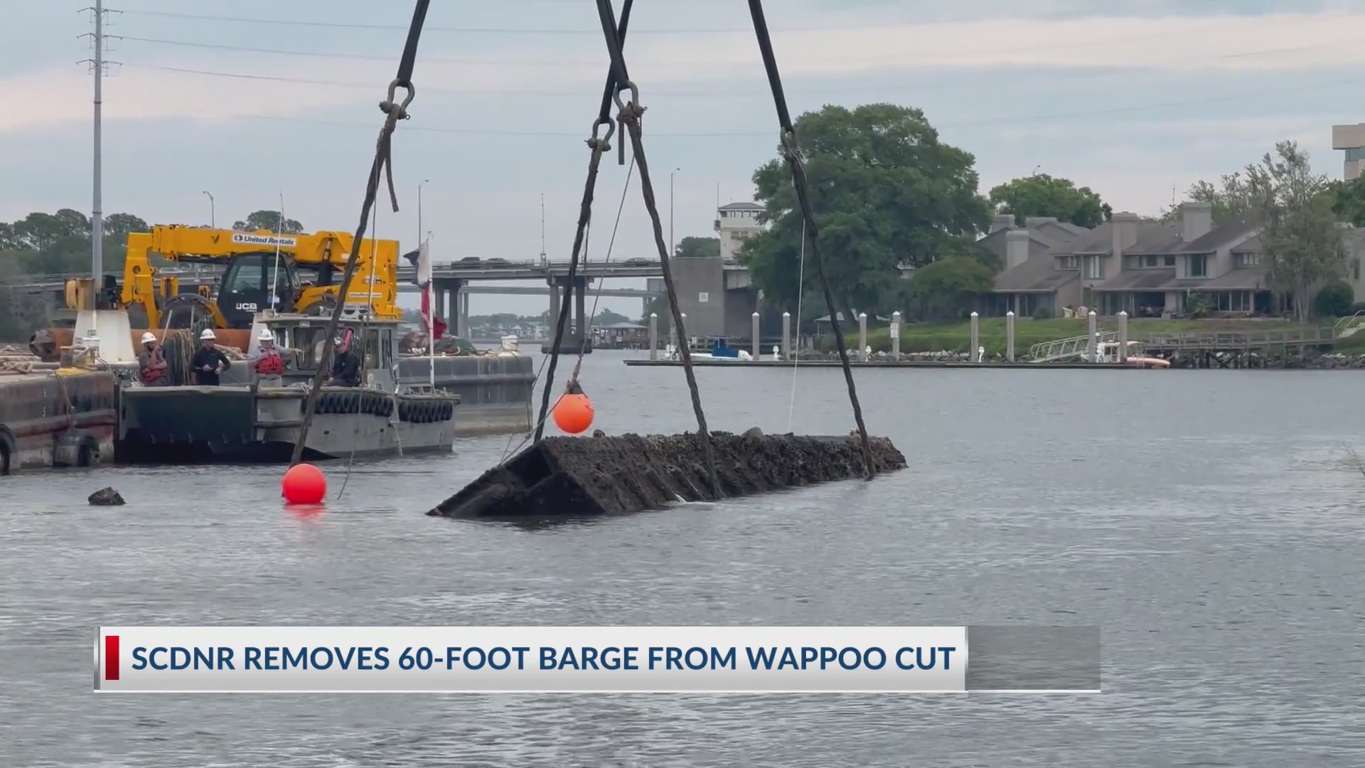 SCDNR removes 60-foot barge from Wappoo Cut