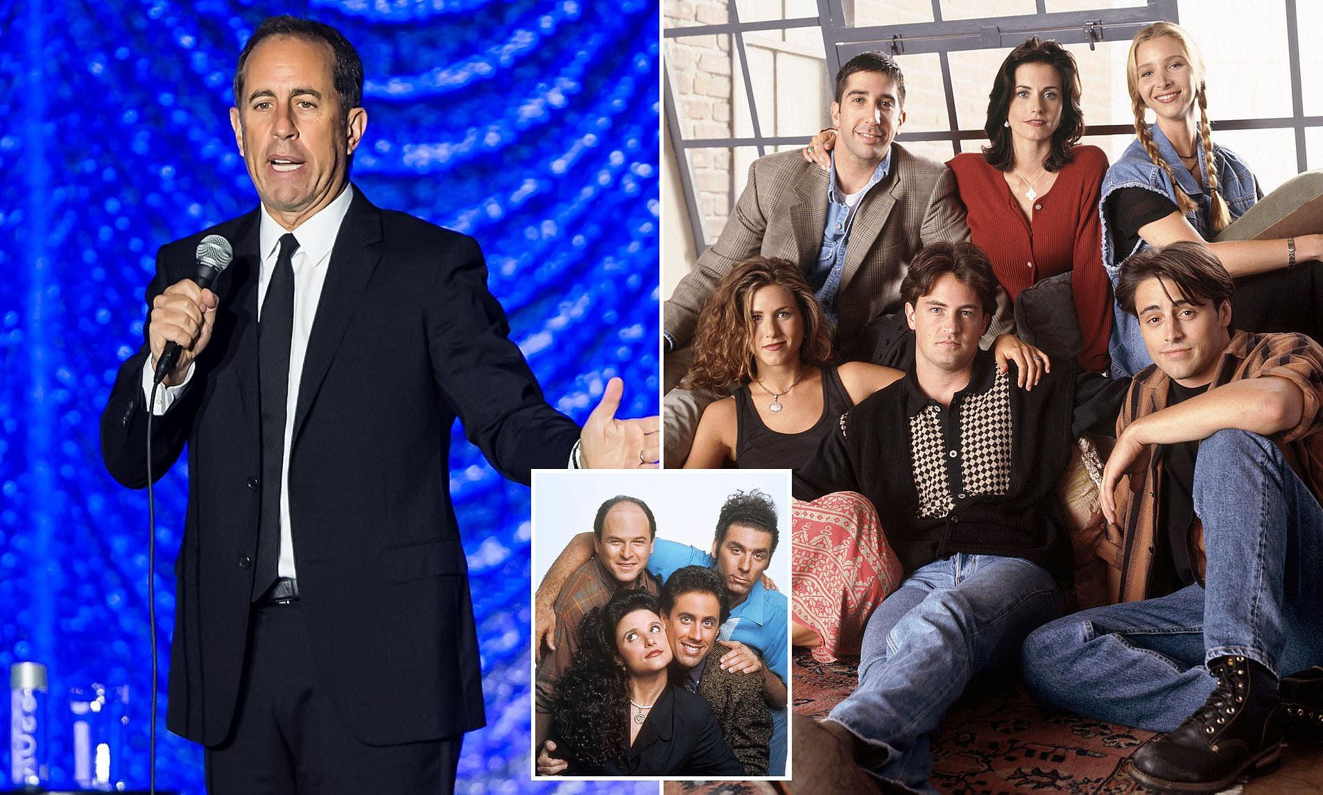 Jerry Seinfeld takes a swipe at Friends as he brands the show a copy of his hit sitcom