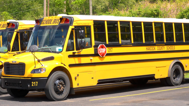 Driver illegally passes school bus in Hancock County, nearly causes ...
