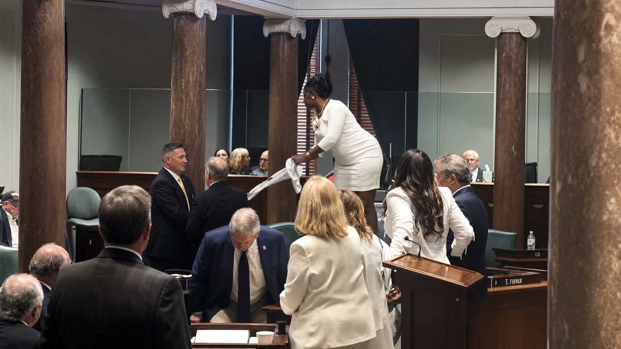 Red state Senate sergeant at arms forcibly yanks 'Jim Crow' banner from ...