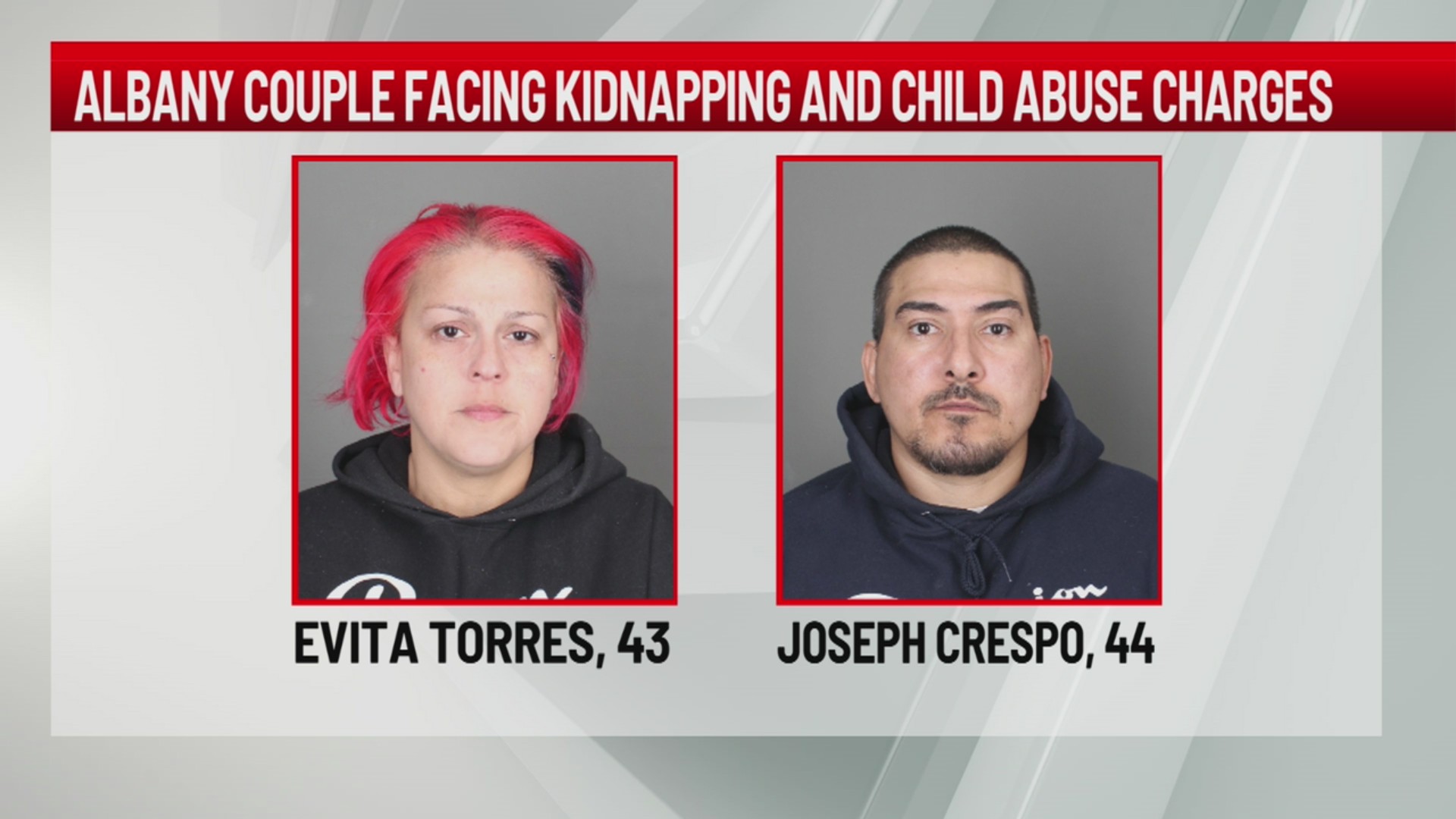 Albany couple facing kidnapping and child abuse charges
