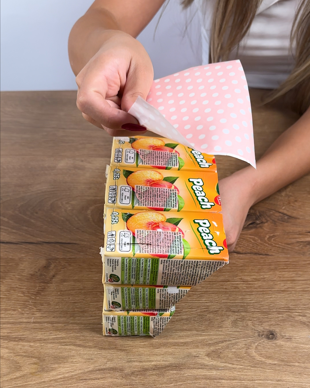 Juice box makeover into desk organizer ️🧃