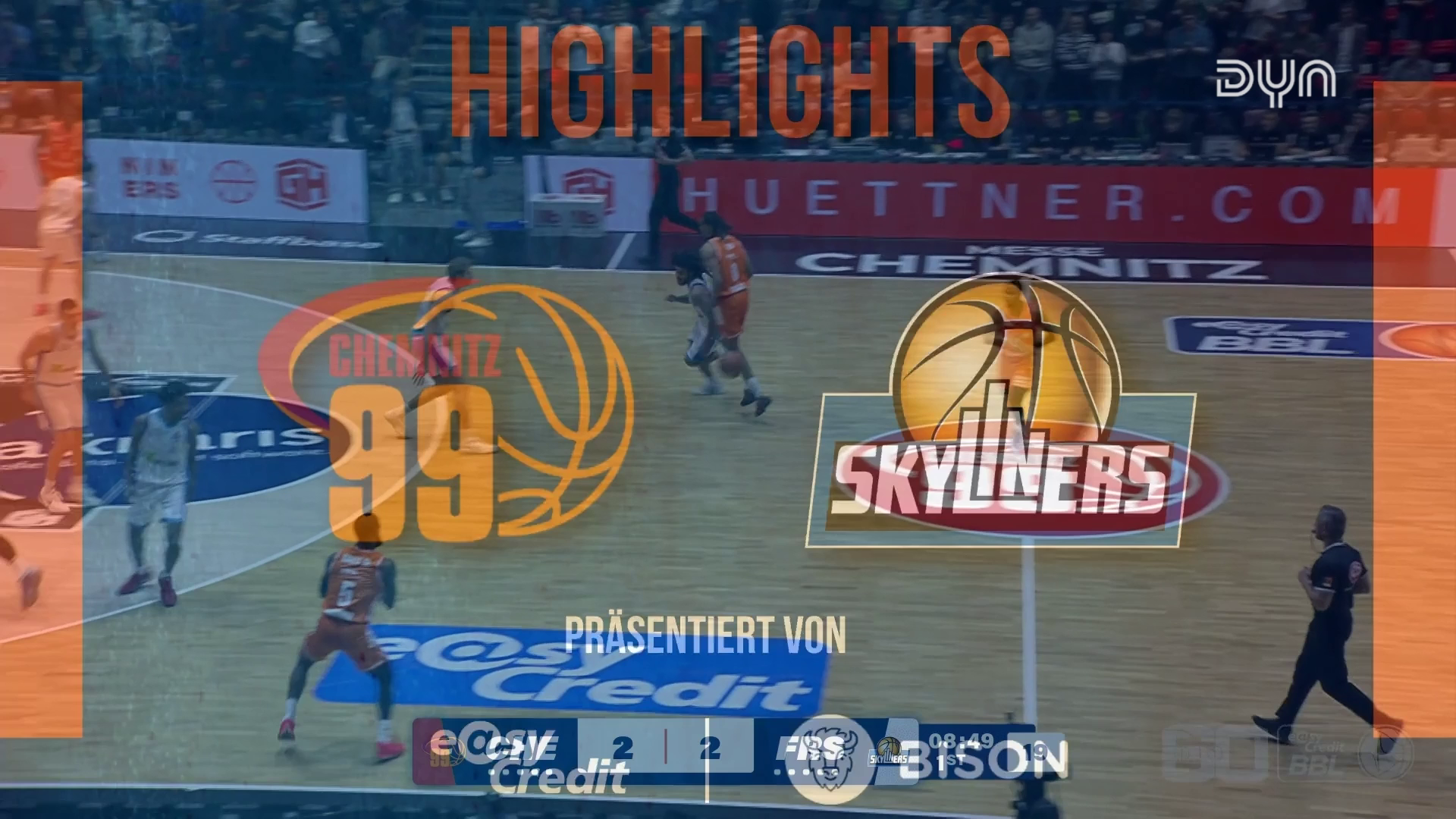 Spiel-Highlights zu NINERS Chemnitz - SKYLINERS Frankfurt
