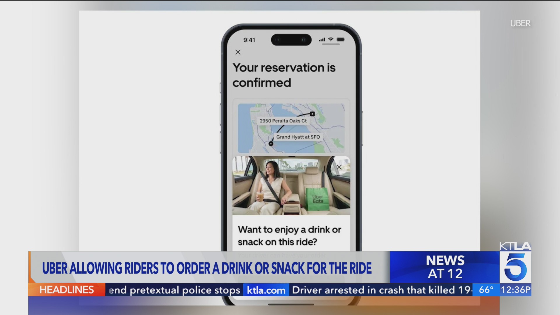 Uber will soon allow riders to order snack, drink for the ride