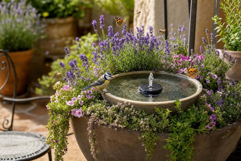 BOMCLAP Pompe à eau solaire extérieure 1,5 W, kit de pompe à fontaine