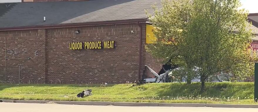 Michigan man dies after crashing into liquor store while driving son to ...