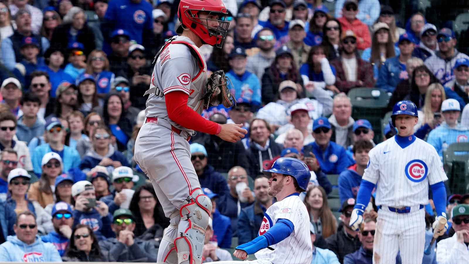 Reds catcher Tyler Stephenson’s mental error at home plate vs. Cubs ...