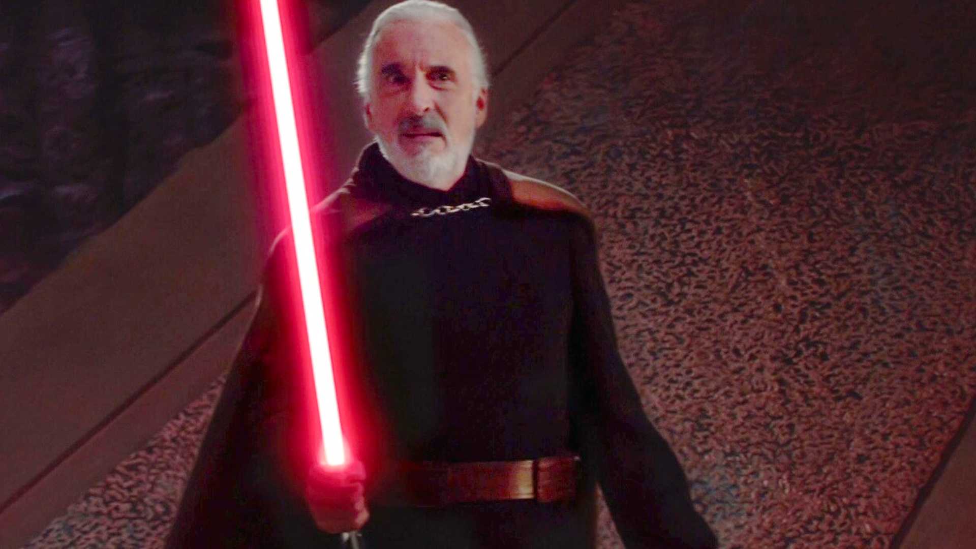 Count Dooku Wielding Lightsaber in Star Wars Attack of the Clones