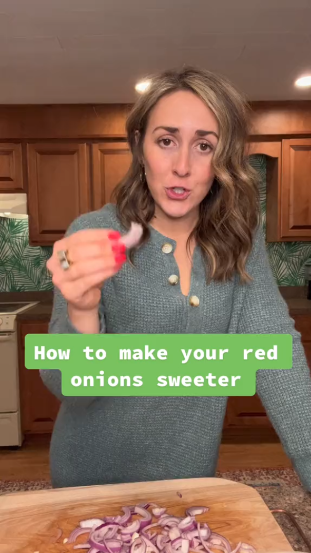 How to make red onions taste sweeter naturally