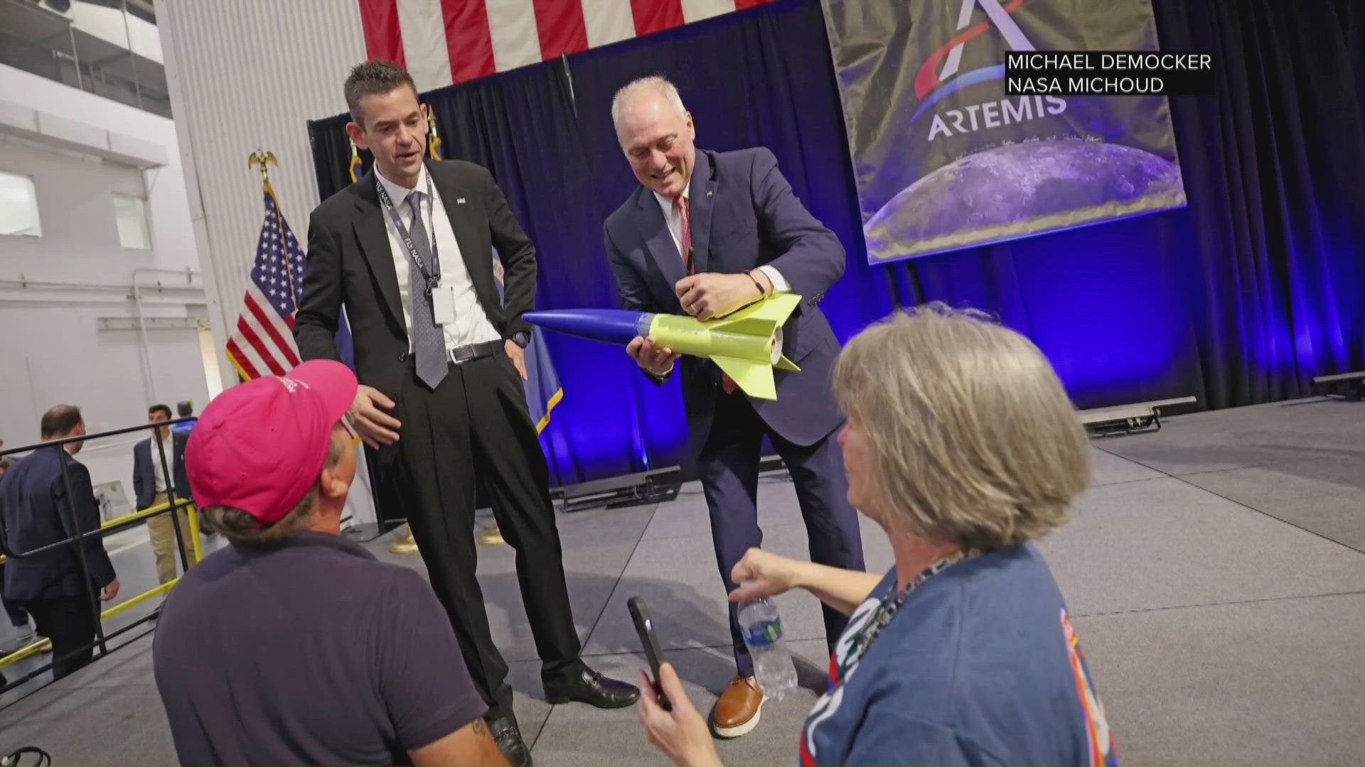 US House Majority Leader Steve Scalise tours NASA Michoud facility