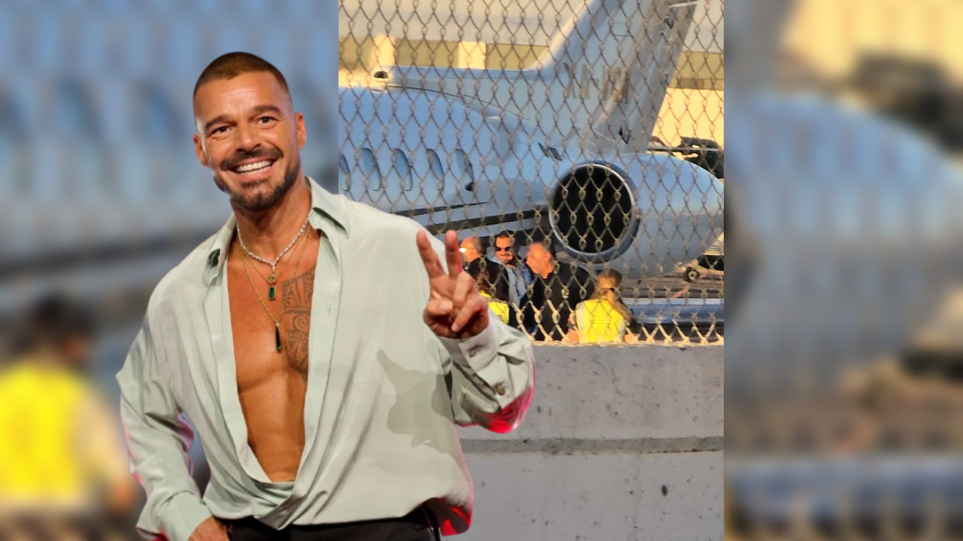 Ricky Martin llegó a Hermosillo en jet para presentarse en la Expogan 2026