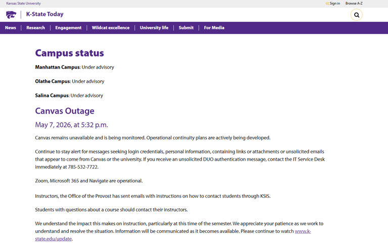 Canvas cyber attack leaves Kansas universities scrambling during finals ...