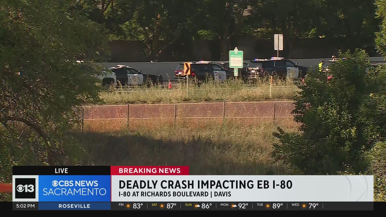 Deadly crash affects traffic on I-80 in Davis