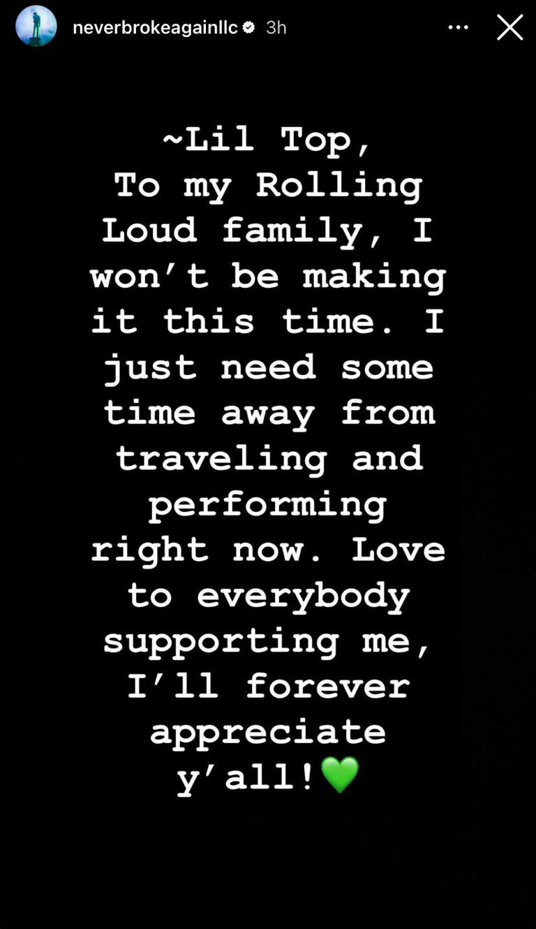 NBA YoungBoy cancels Rolling Loud USA performance