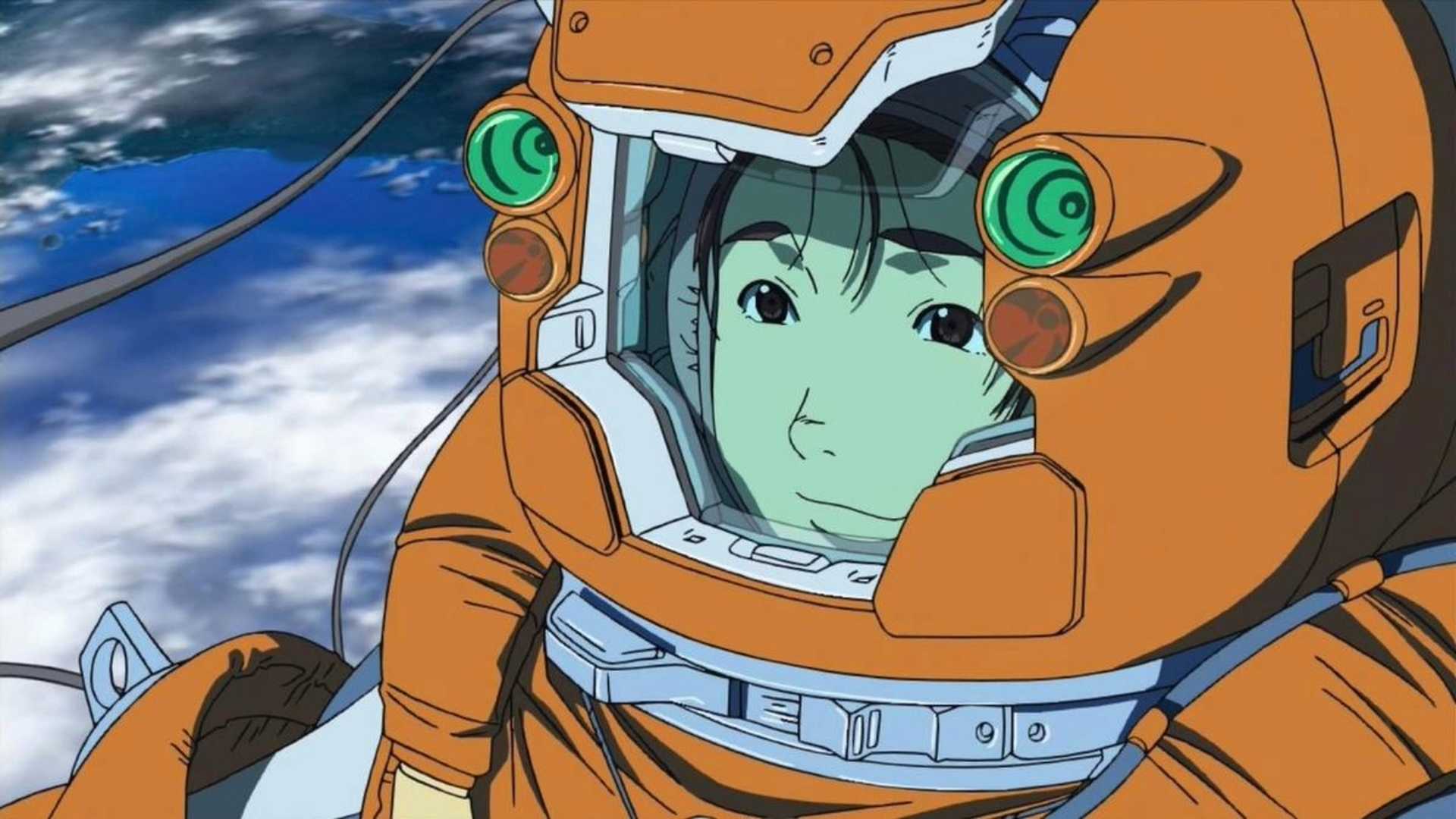 Hachirouta Hoshino smiling while in space in Planetes anime