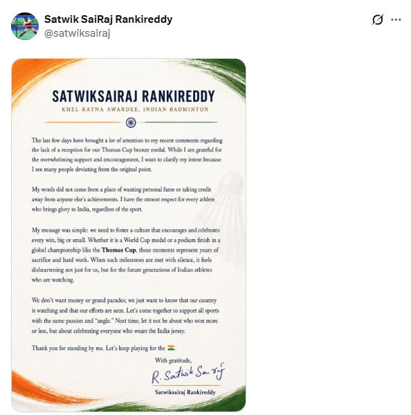 Not money or parades, just want to know India is watching us: Badminton ...