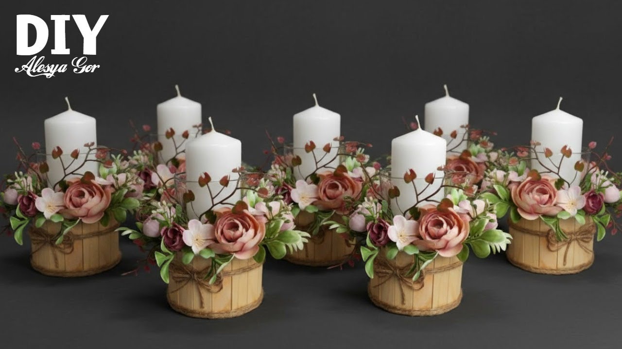 Wow! How to make beautiful candlesticks as a gift simple and easy