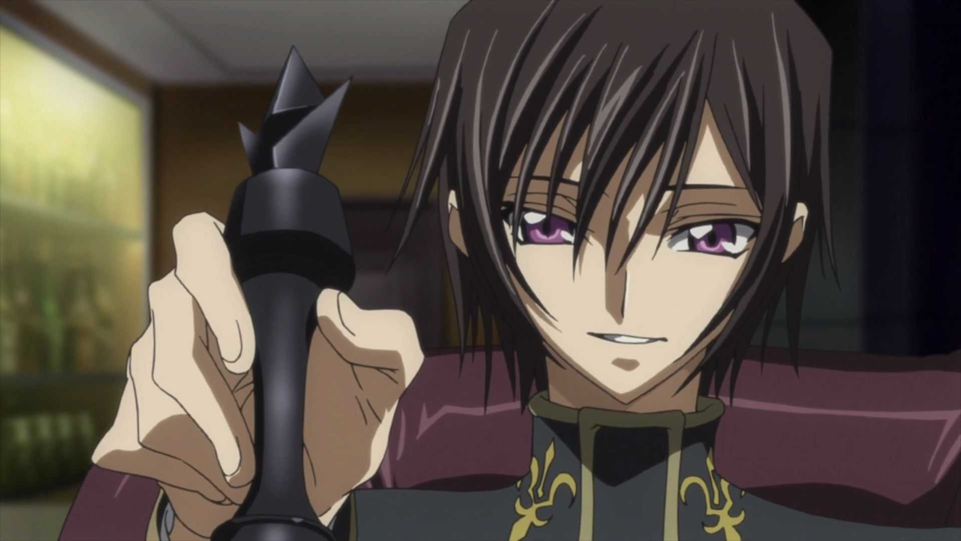 Lelouch plays chess in Code Geass Season 1 Episode 1