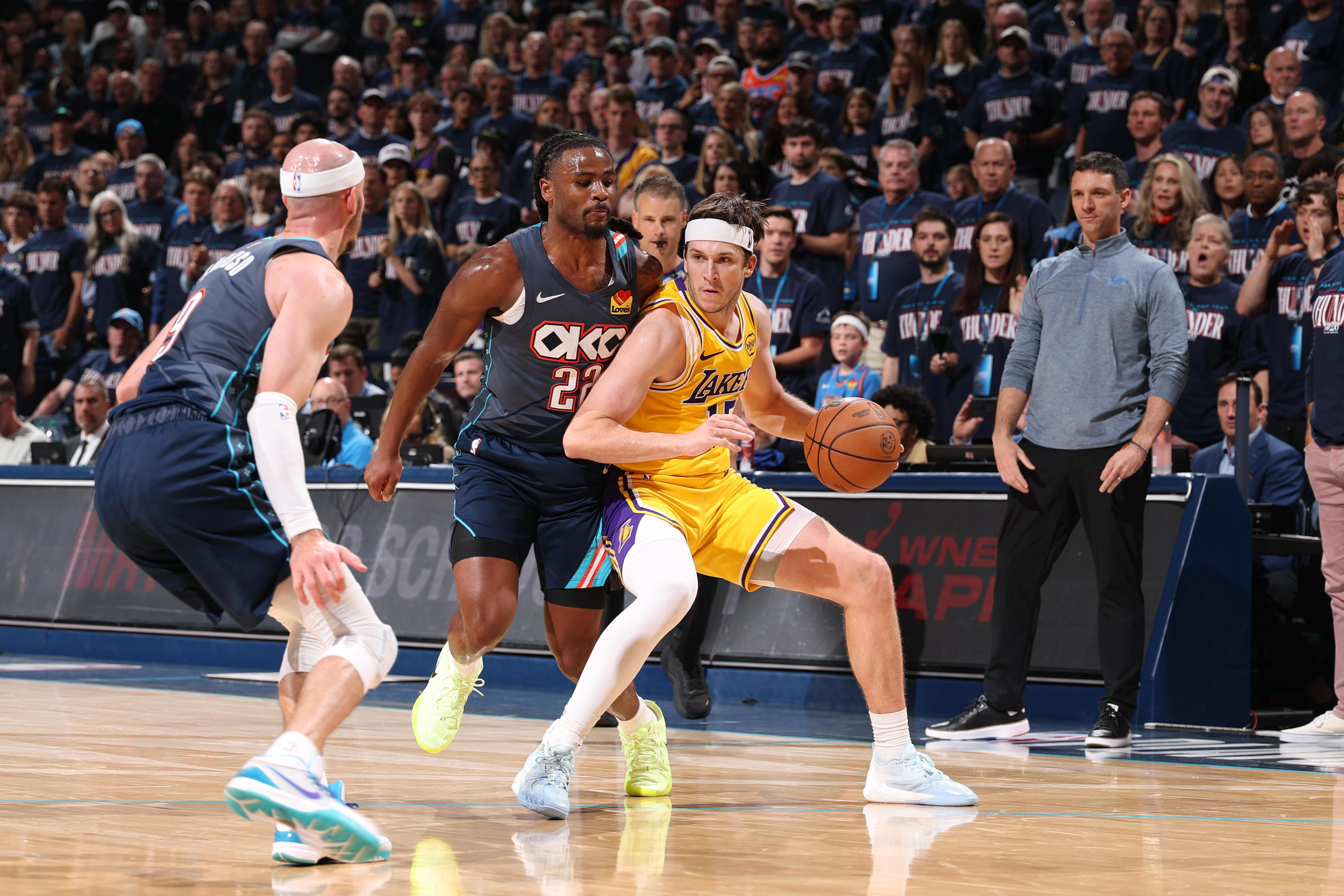 Lakers find offense, still fall in Game 2 vs. Thunder