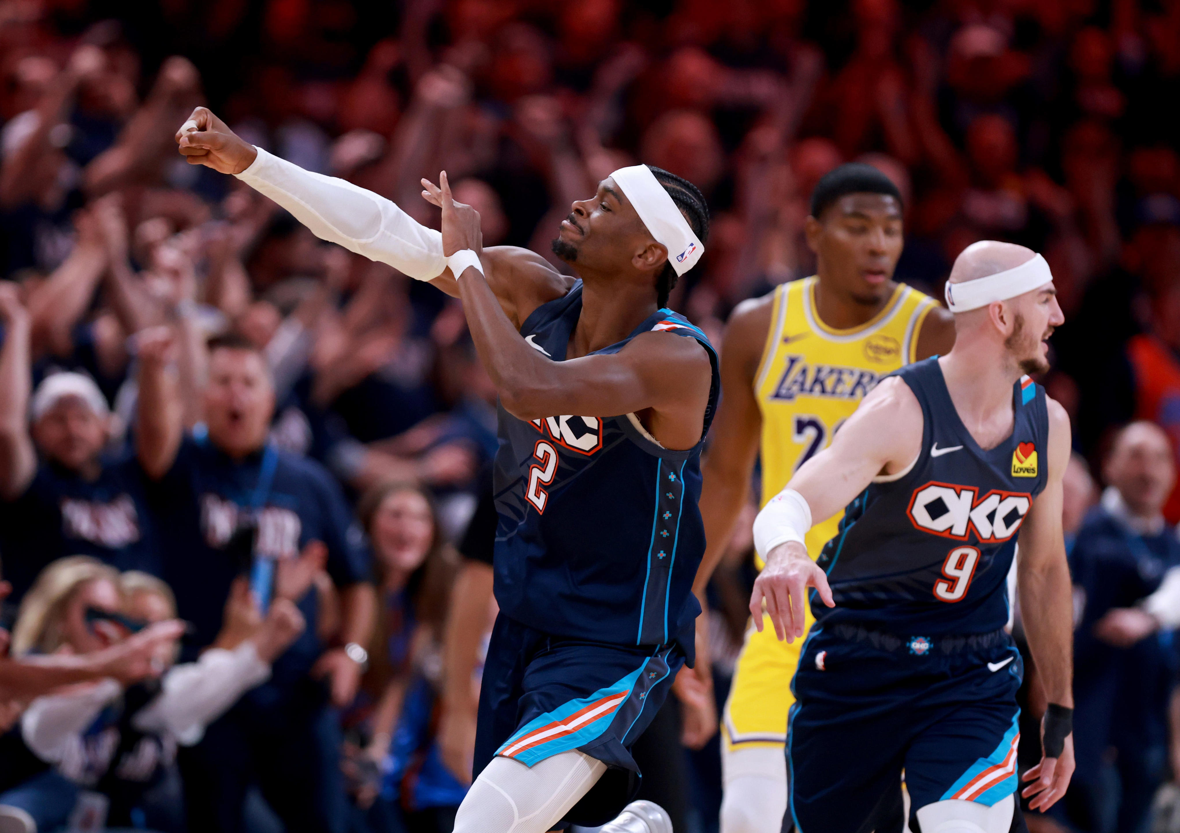 Shai Gilgeous-Alexander, OKC Thunder win chippy contest vs Lakers to ...
