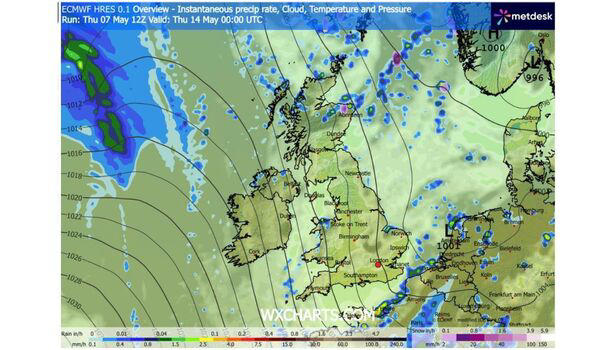 Snow maps show UK battered by 30 hours of blizzards from Tuesday - as ...