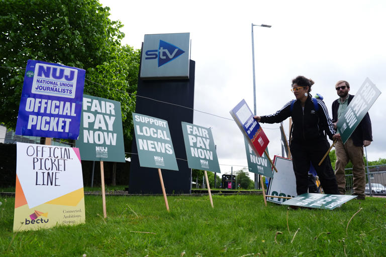 STV staff walk out on strike on day of Holyrood election count