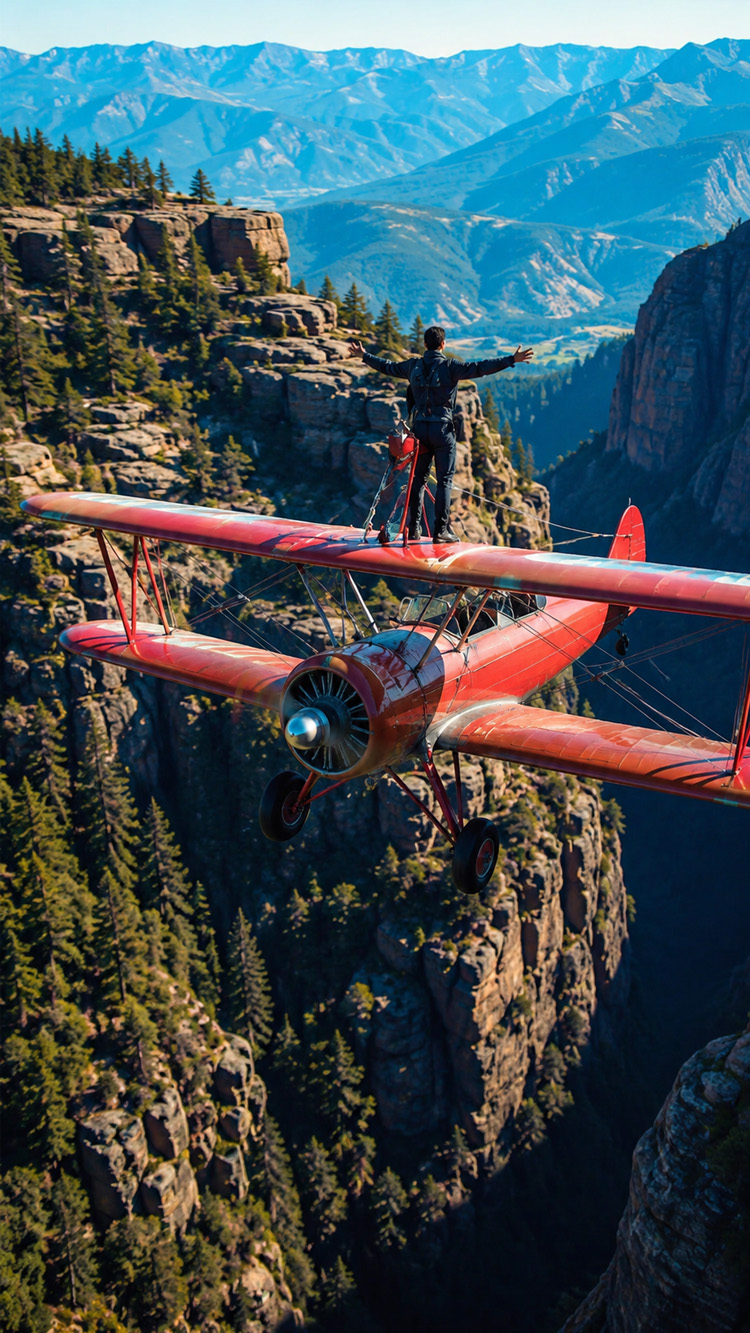 How is this airplane wing stunt possible?