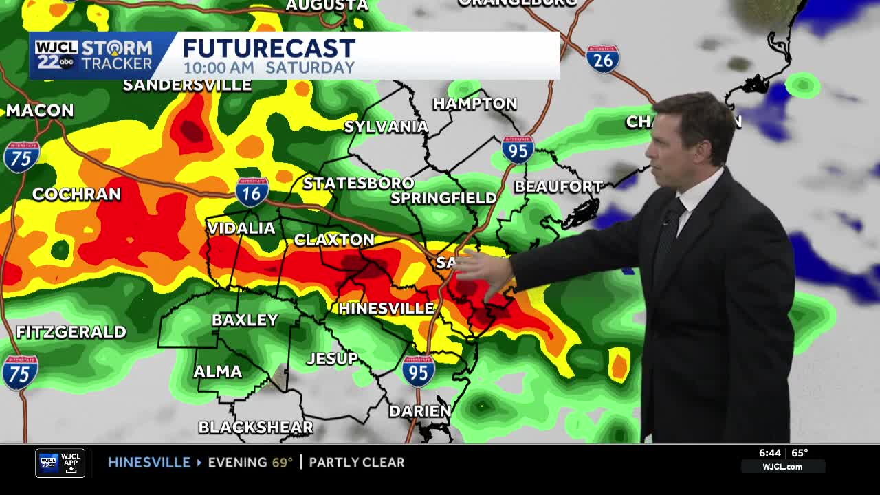 Dry today but rain by tomorrow for the Savannah area