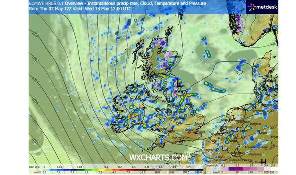 Snow maps show UK battered by 30 hours of blizzards from Tuesday - as ...