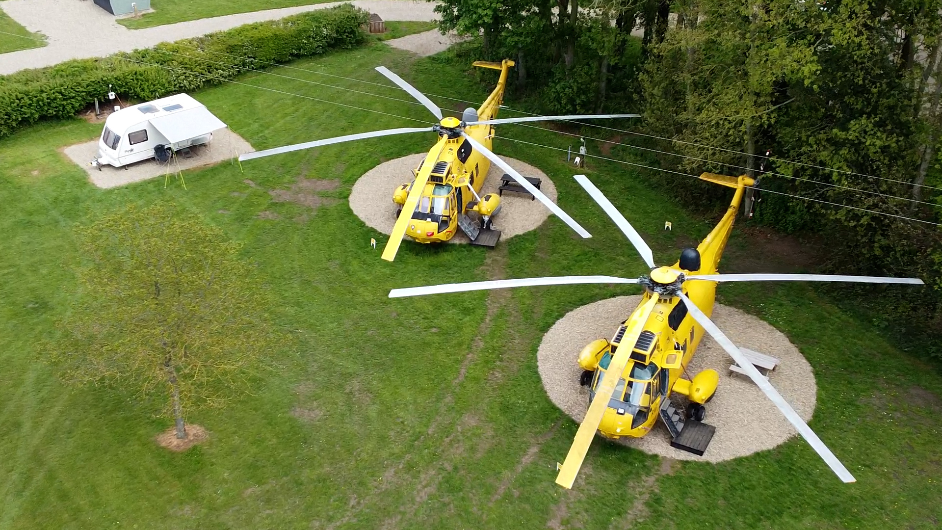 Old RAF Sea King helicopters turned into £130 a night glamping pods