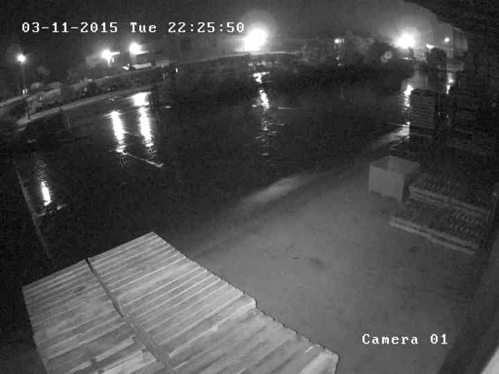 After hours security camera captures a funny incident