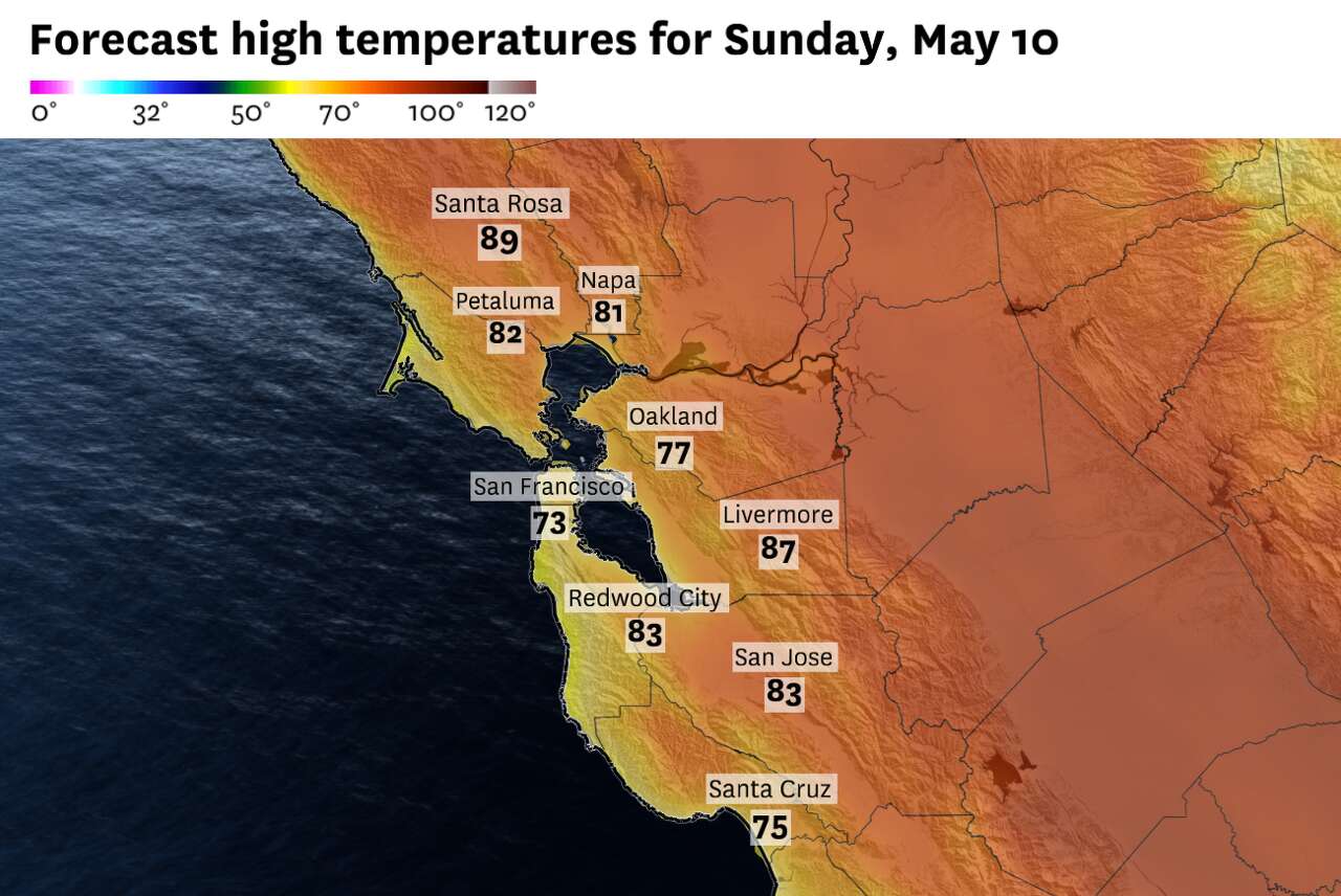 Bay Area temperatures will climb for Mother's Day weekend - then the ...