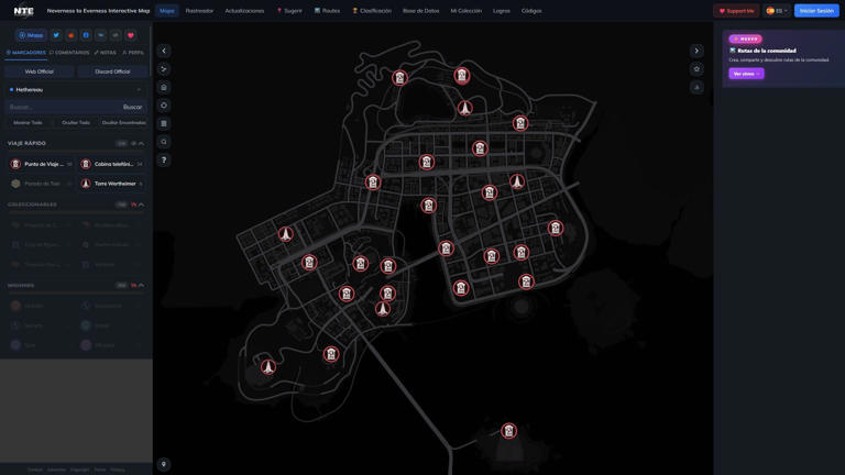 Descubre el mapa interactivo de Neverness to Everness con todos sus ...