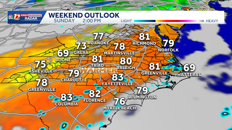 Ready for highs in the 80s? Mother's Day weather in North Carolina and ...