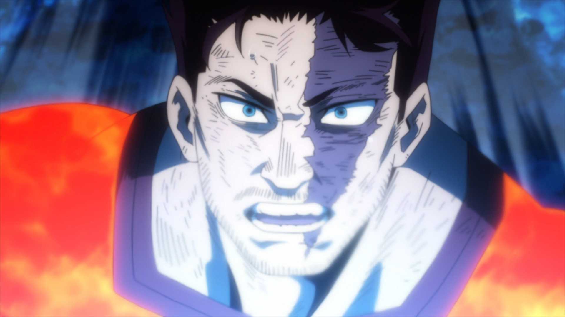 Endeavor stares ahead in horror in MHA