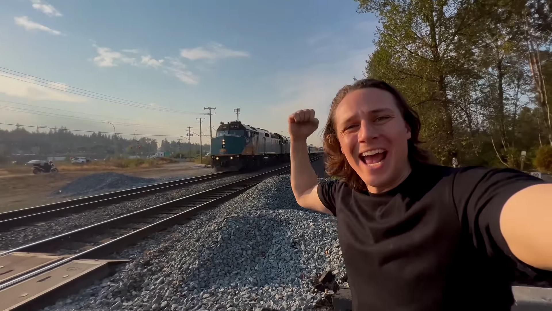 Chasing a train through British Columbia’s fading light