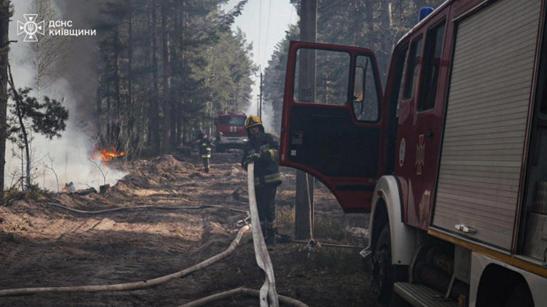 Inval Oekraïne - Drone-crash bij Tsjernobyl veroorzaakt grote bosbrand